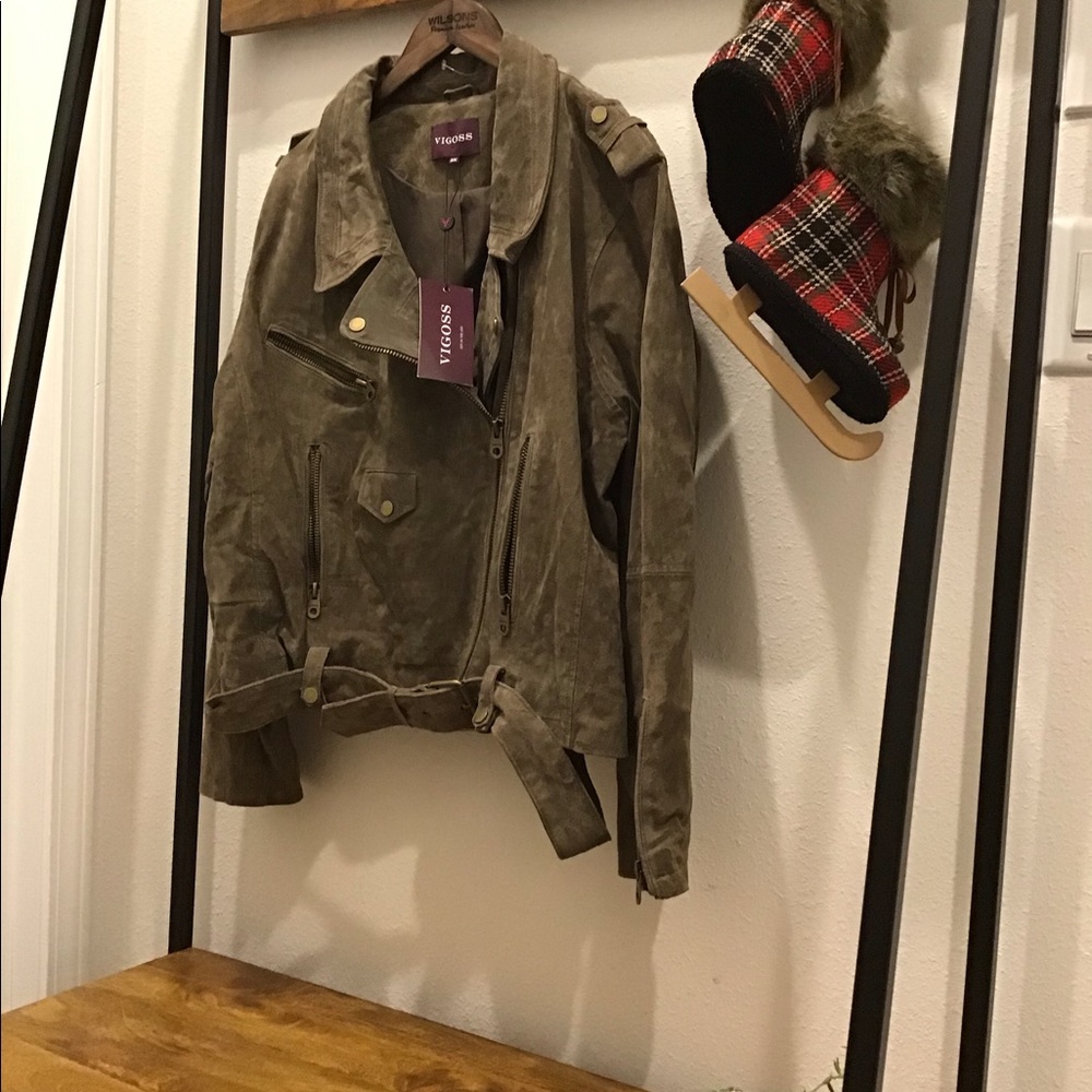 Suede Leather Moto Jacket